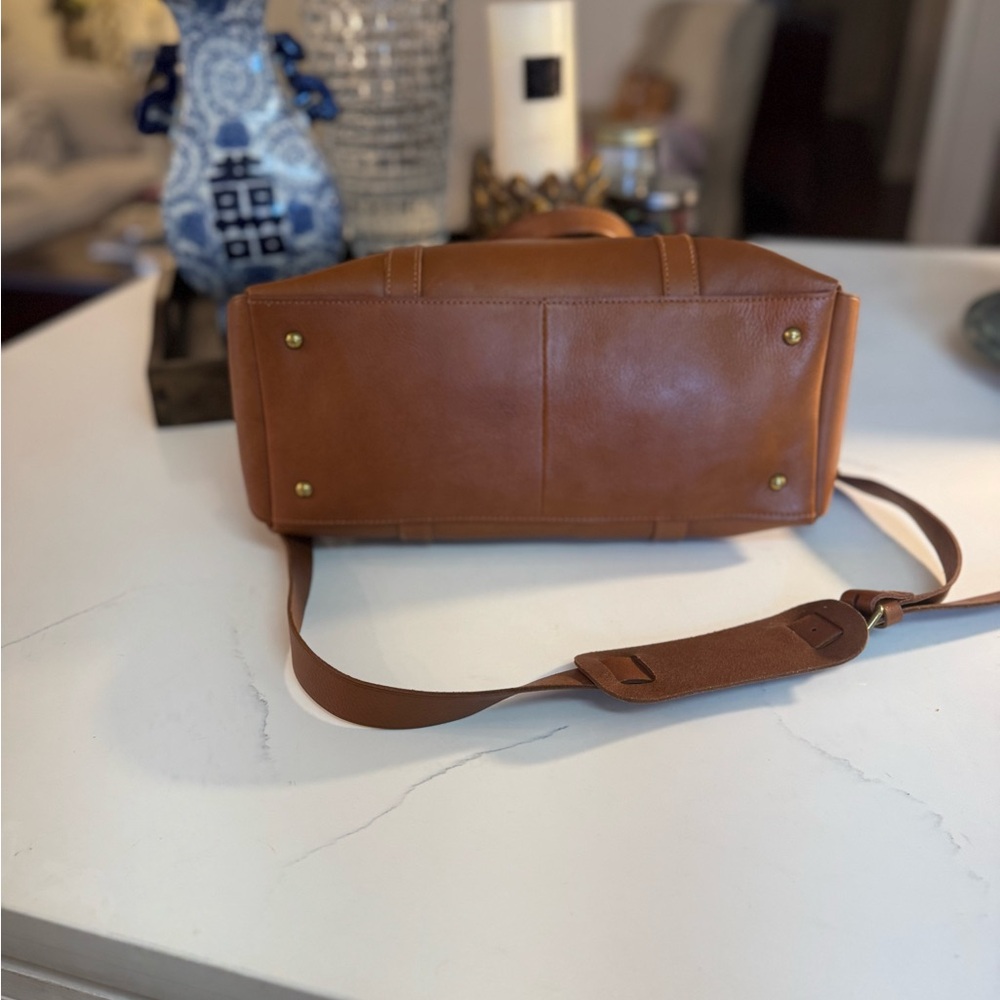 🤎 MADEWELL TAN LEATHER GLASGOW SATCHEL! - Picture 11 of 16